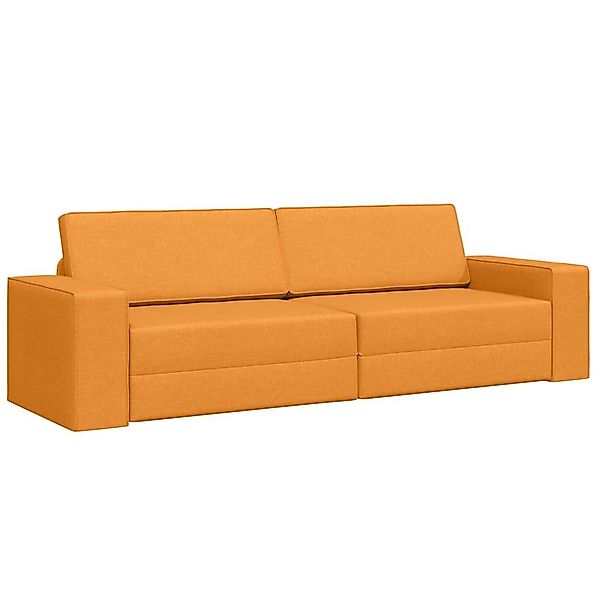 vidaXL Sofa Boden-Sofa-Bett Dunkelgelb 245 x günstig online kaufen