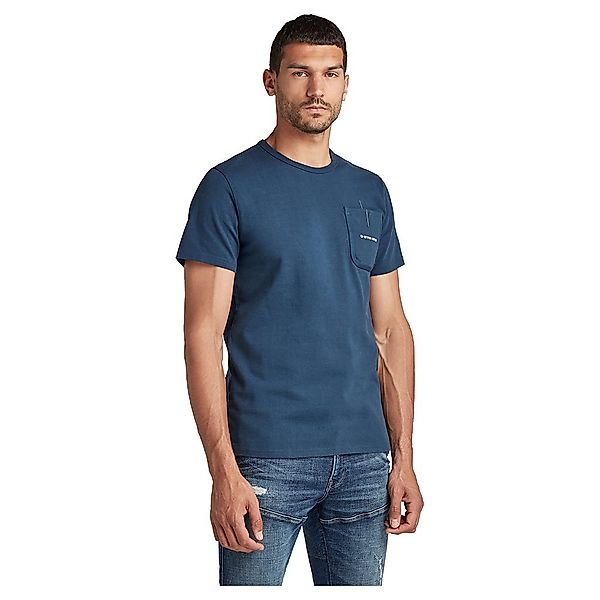 G-star Pocket Logo Kurzarm Rundhalsausschnitt T-shirt L Luna Blue günstig online kaufen