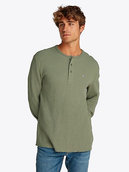 Tommy Jeans "TJM REG WAFFLE HENLEY LS TEE" mit leichter Struktur günstig online kaufen