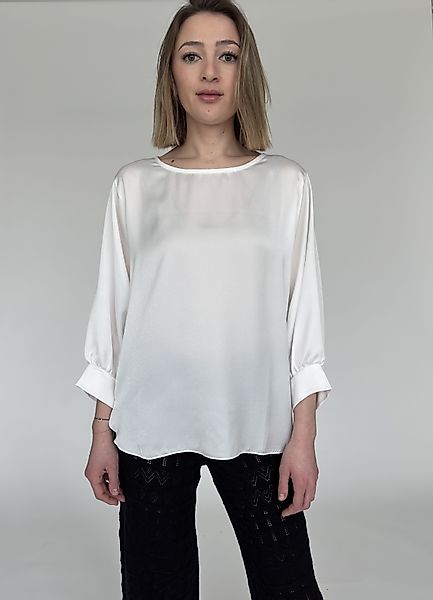 Zuckerwatte Satinbluse SILK TOUCH mit Rundhals günstig online kaufen