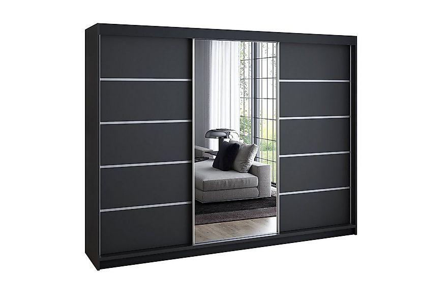 A&J MöbelLand GmbH Schiebetürenschrank VILUNO mit 4 Schubladen und Spiegel günstig online kaufen