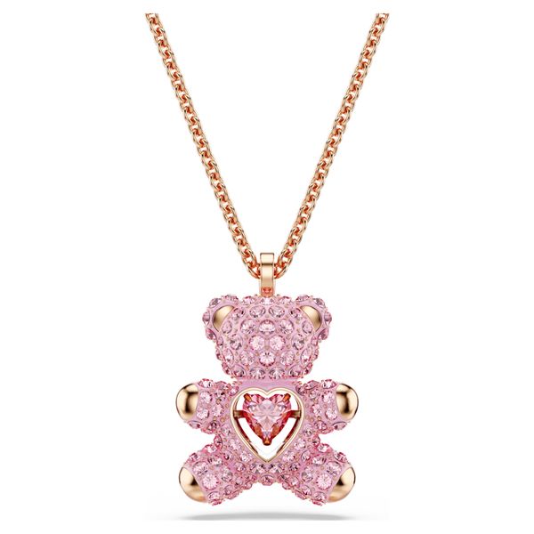Swarovski Charm-Kette Teddy Anhänger Bär, Rosa, günstig online kaufen