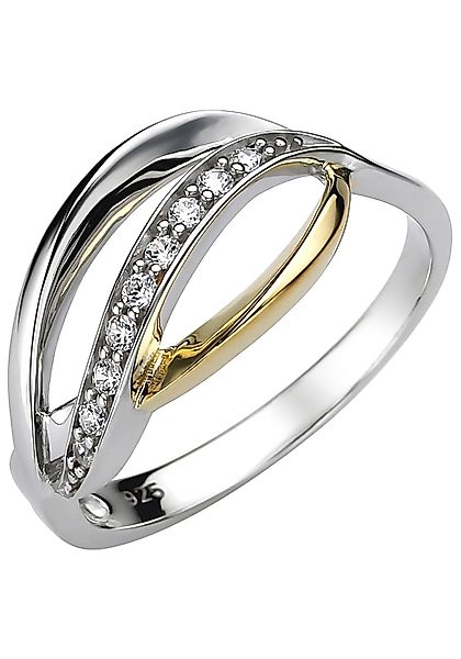 JOBO Fingerring, 925 Silber bicolor vergoldet günstig online kaufen