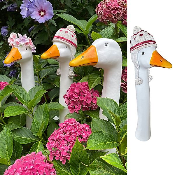 Online-Fuchs Gartenfigur Gänsehals Gartenstecker Gans - günstig online kaufen