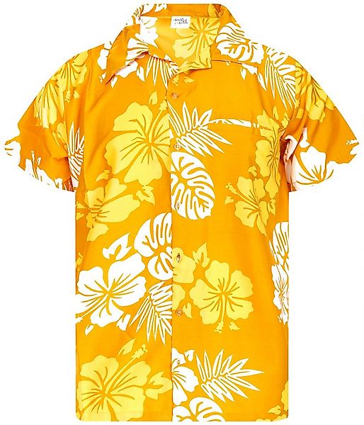 King Kameha Hawaiihemd Mono Hibiscus Funky Hawaii-Hemd Kurzarm Front-Tasche günstig online kaufen
