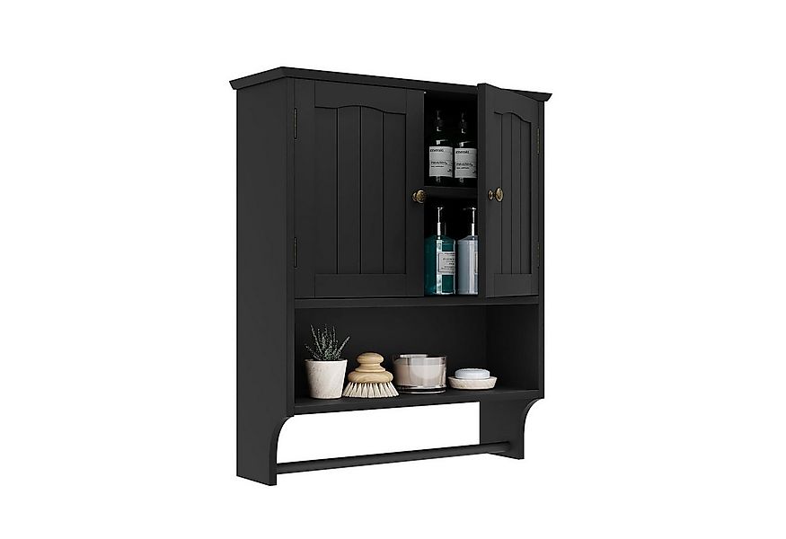 Semiocthome Hängeschrank Wandbadezimmerschrank mit 2 Türen und offenem Rega günstig online kaufen