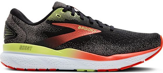 Brooks Ghost 16 BLACK/MANDARIN RED/GREEN Laufschuh günstig online kaufen