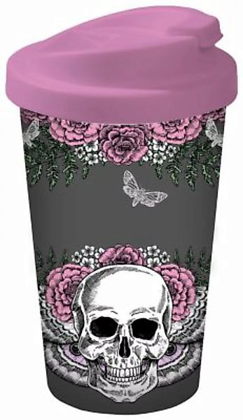 Geda Labels Coffee to go Becher Lady Skull 400ml Kaffeebecher bunt günstig online kaufen