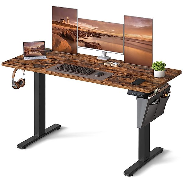 SONGMICS Schreibtisch Höhenverstellbarer elektrisch, 120/140/160/180 cm, günstig online kaufen