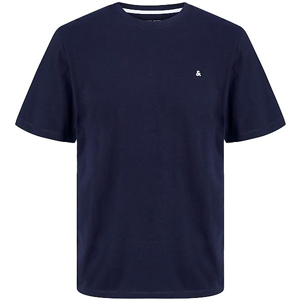 Jack&Jones T-Shirt mit Label-Stickerei Farbe blau Größe: 3XL günstig online kaufen
