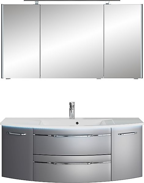 Saphir Badmöbel-Set »Serie 7045 2-teilig Mineralmarmor-Waschtisch mit LED-S günstig online kaufen