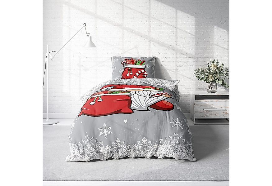 One Home Bettwäsche Winter Wichtel Kristalle Weihnachtsbettwäsche, Flanell, günstig online kaufen