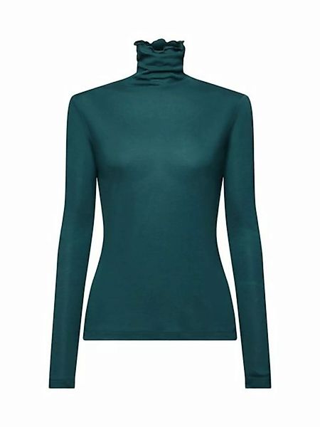 Esprit Langarmshirt Jersey-Longsleeve mit Rollkragen (1-tlg) günstig online kaufen