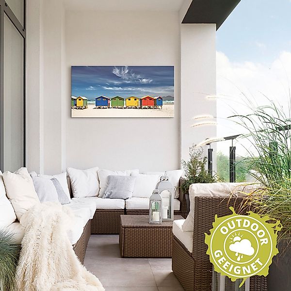 Artland Wandbild »Bunte Strandhäuser bei Kapstadt«, Strandbilder, (1 St.), günstig online kaufen