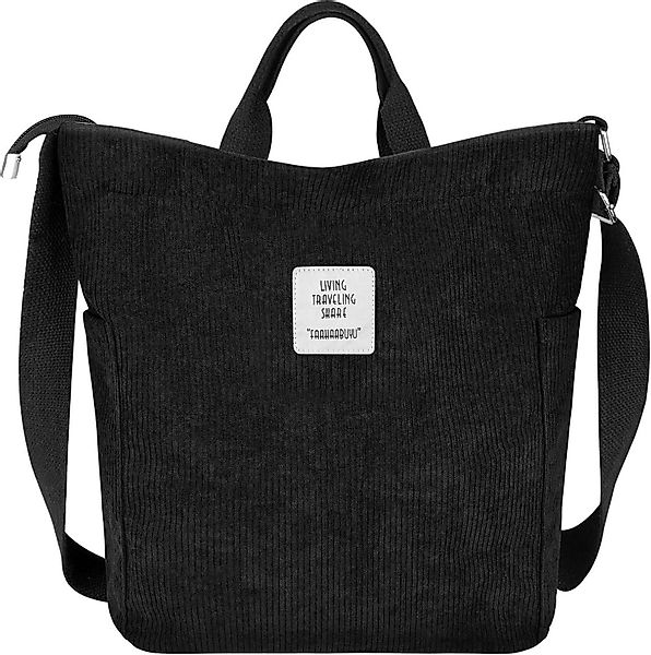 LuxusKollektion Schultertasche Damen Kord Groß Handtasche günstig online kaufen