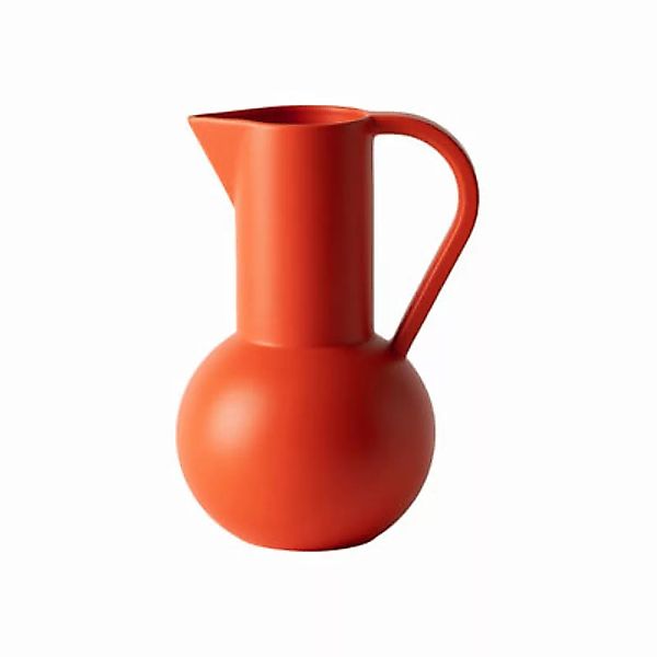 Karaffe Strøm Medium keramik orange / 1,5 L - H 24 cm - Handgefertigt - raa günstig online kaufen