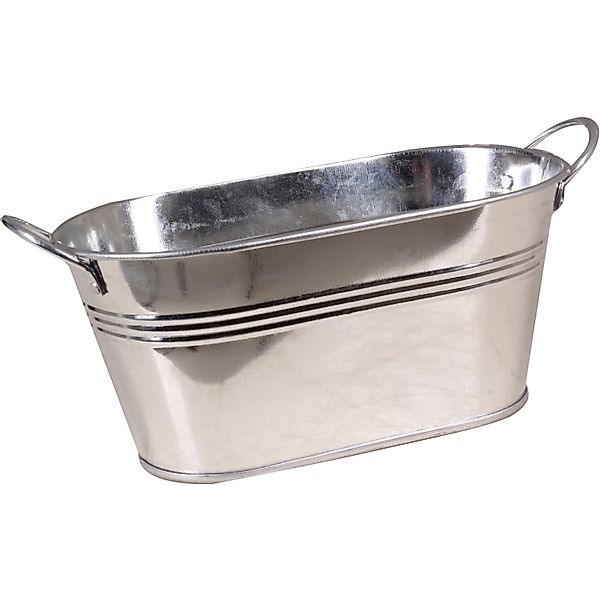 Zink-Wanne mit zwei Henkeln 22 cm x 12,5 cm x 10,5 cm Silber günstig online kaufen