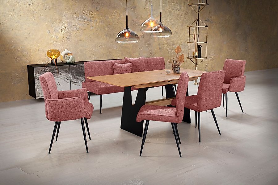 K+W Komfort & Wohnen Essgruppe »Giacomo I« 6 Stk. tlg. 2 Stühle und 2 Armle günstig online kaufen