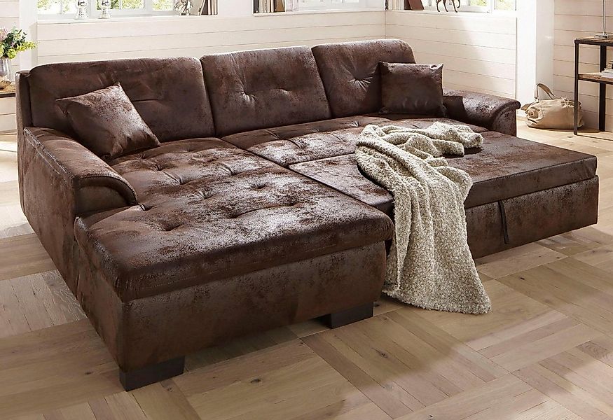Home affaire Ecksofa "Bergen zeitlos & elegant, Breite 267cm, L-Form" wahlw günstig online kaufen
