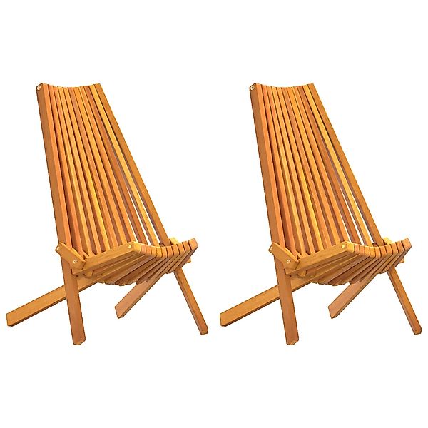 vidaXL Gartenstuhl Klappgartenstühle 2 Stk Massivholz günstig online kaufen