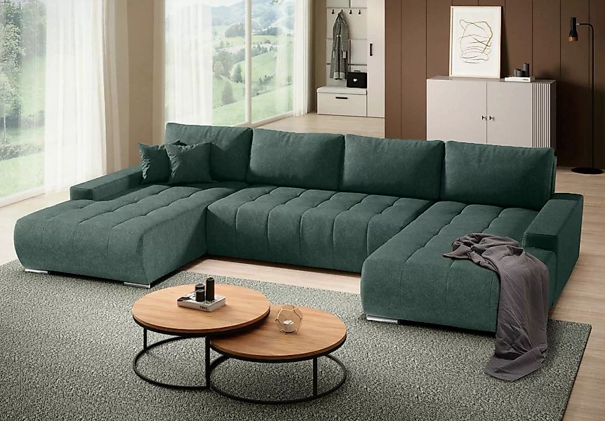 Beautysofa Ecksofa mit Bettkasten DRACO U, günstig online kaufen