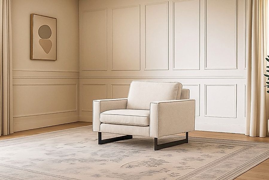 Home affaire Loveseat »Pinto 105 cm, Cord, Chenille, Lederoptik« mit Keder, günstig online kaufen