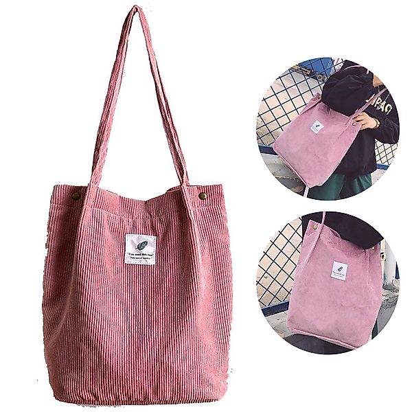 OKWISH Handtasche Kordsamtschultertasche Tote Bag Freizeittasche günstig online kaufen