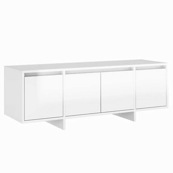 vidaXL TV-Schrank TV-Schrank Hochglanz-Weiß 120x30x40,5 cm Spanplatte Lowbo günstig online kaufen