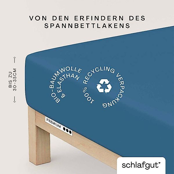 Schlafgut Spannbettlaken Premium, Mako-Zwirn-Jersey, Gummizug: rundum, günstig online kaufen