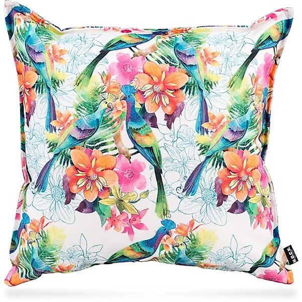 H.O.C.K. Dekokissen »Paradise 1«, mit Vögeln und Blumen, Kissenhülle mit Fü günstig online kaufen