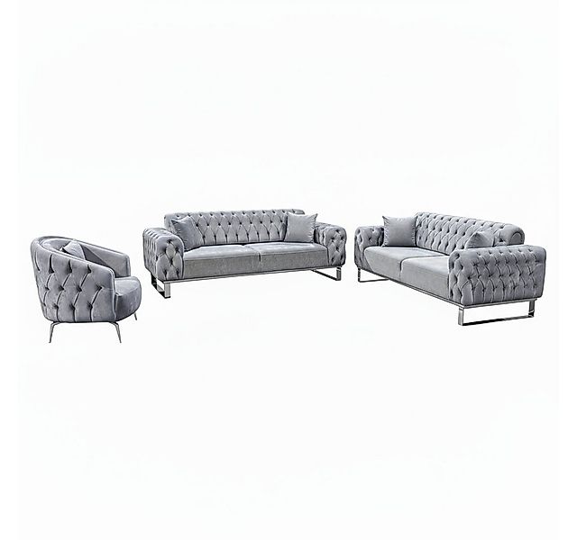 Palms-Store Sofa Set Jumeirah 3-Sitzer+2-Sitzer+Sessel in Samtstoff, Spar-S günstig online kaufen