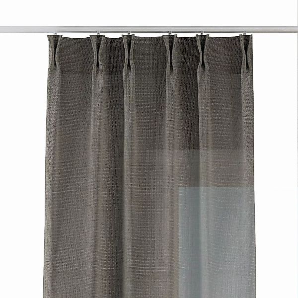 Vorhang mit flämischen 2-er Falten, grau, Alara Premium (145-05) günstig online kaufen