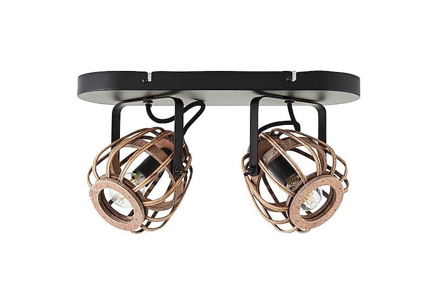 mokebo Deckenspot Die Natürliche, Deckenstrahler mit Rattan, schwenkbar & d günstig online kaufen