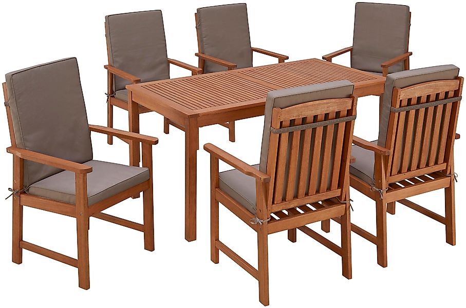 MERXX Garten-Essgruppe Montana, (13-tlg., 6x Sessel, günstig online kaufen