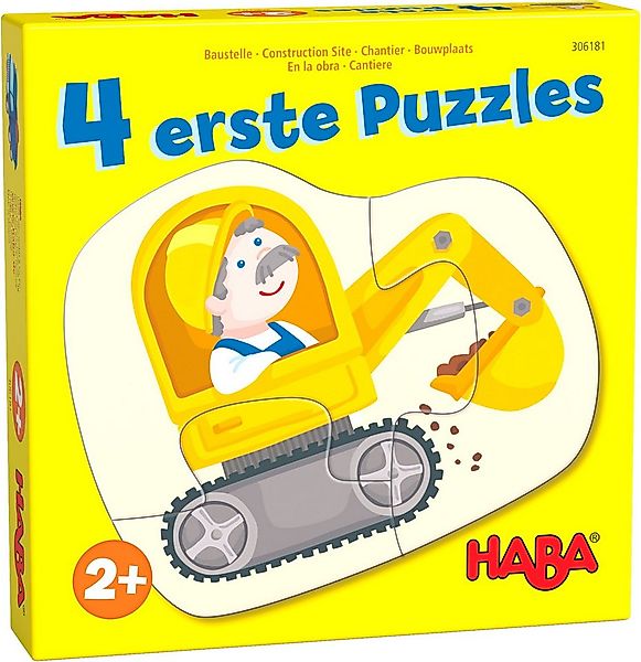 Haba Puzzle 2, 2x3, 4 Teile Kinder Puzzle 4 erste Puzzles Baustelle 1306181 günstig online kaufen