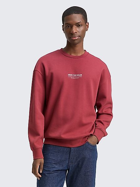 TOM TAILOR Denim Sweatshirt Strick & Sweatshirts Relaxed Sweatshirt mit Log günstig online kaufen