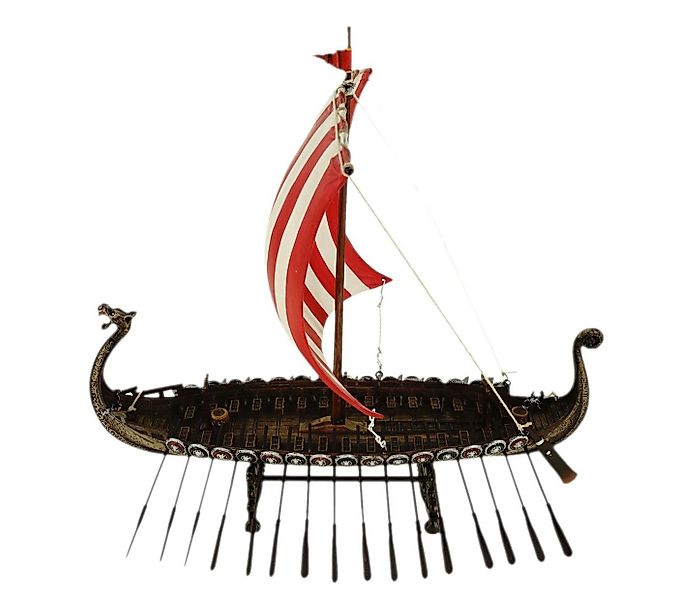 Vogler Dekofigur Deko Wikingerschiff mit Drachenkopf Langboot 33 cm Figur B günstig online kaufen