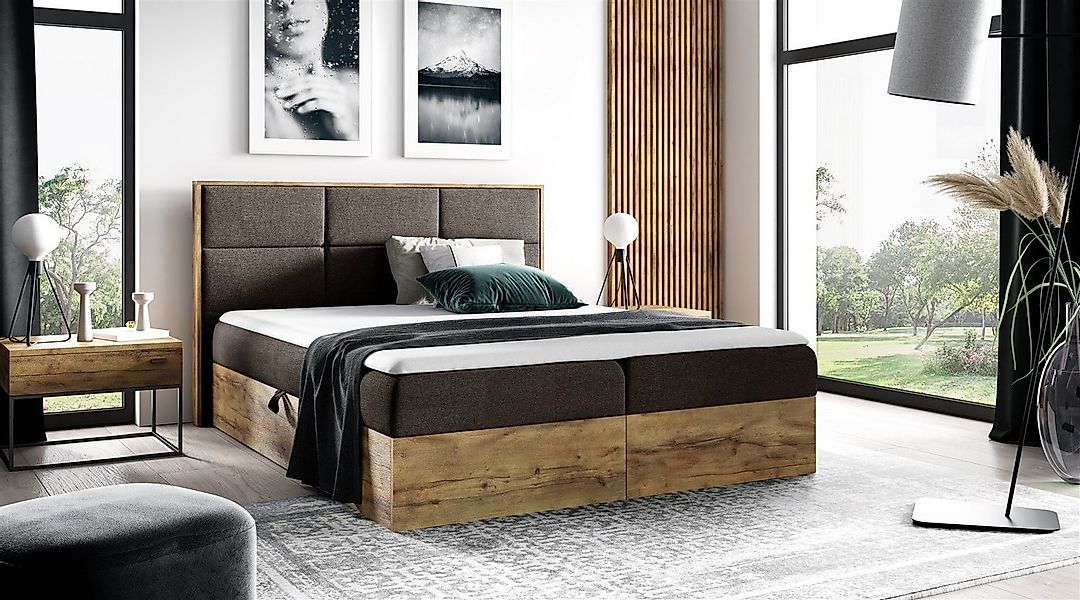 Fun Möbel Boxspringbett Boxspringbett Schlafzimmerbett BARTEL in Stoff (200 günstig online kaufen