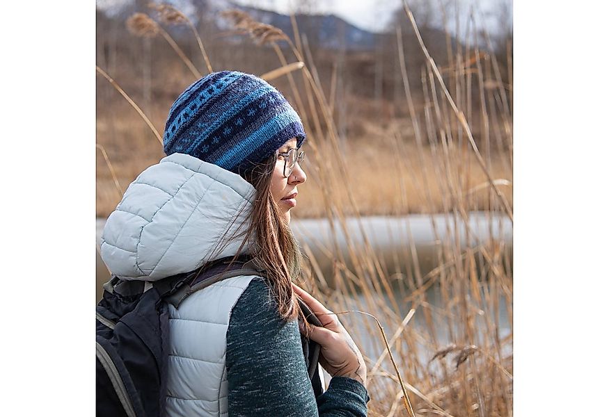 McRon Strickmütze Wollmütze im Norweger Muster "Modell Miles" hoher Schurwo günstig online kaufen