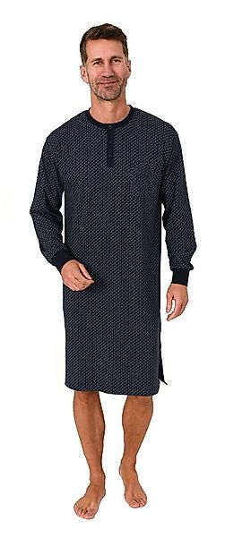 Normann Pyjama Normann Herren Langarm Nachthemd mit Bündchen und Knopfleist günstig online kaufen