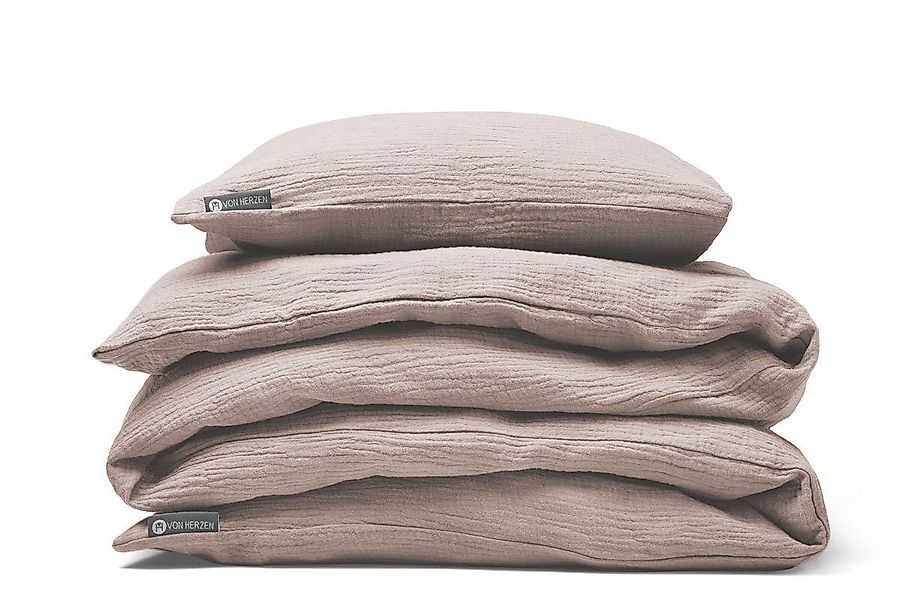 von Herzen Bettwäsche Handmade Musselin Bettwäsche günstig online kaufen