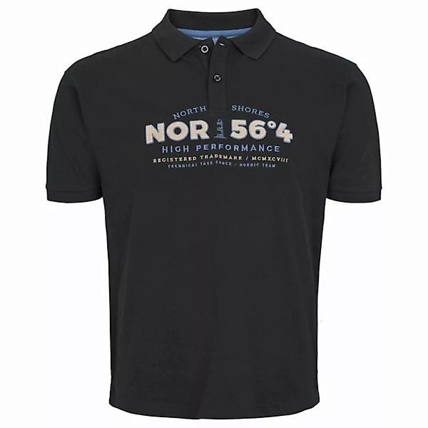 north 56 4 Poloshirt Schwarzes Polo von North 56°4 in großen Größen günstig online kaufen