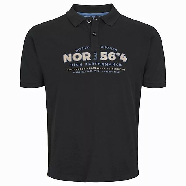 north 56 4 Poloshirt Schwarzes Polo von North 56°4 in großen Größen günstig online kaufen