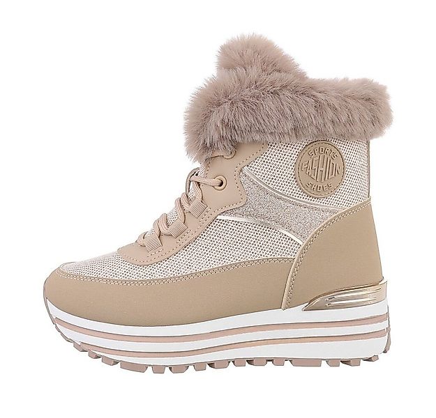 Ital-Design Damen High-Top Freizeit Sneakerboots Keilabsatz/Wedge Sneakers günstig online kaufen