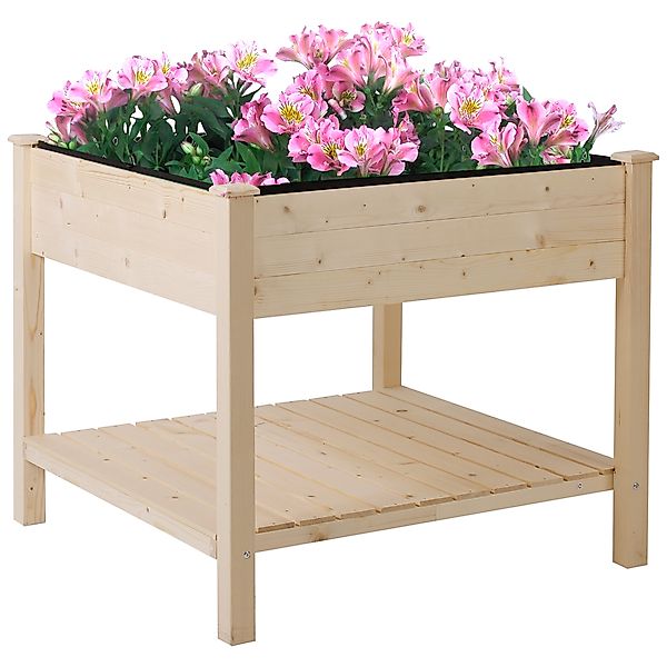 Outsunny Hochbeet, Hängende Gartentisch Pflanzenbank mit Stoffauskleidung, günstig online kaufen