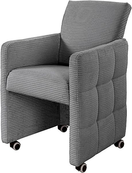 exxpo - sofa fashion Esszimmersessel »Barista, Loungesessel auf Rollen mit günstig online kaufen