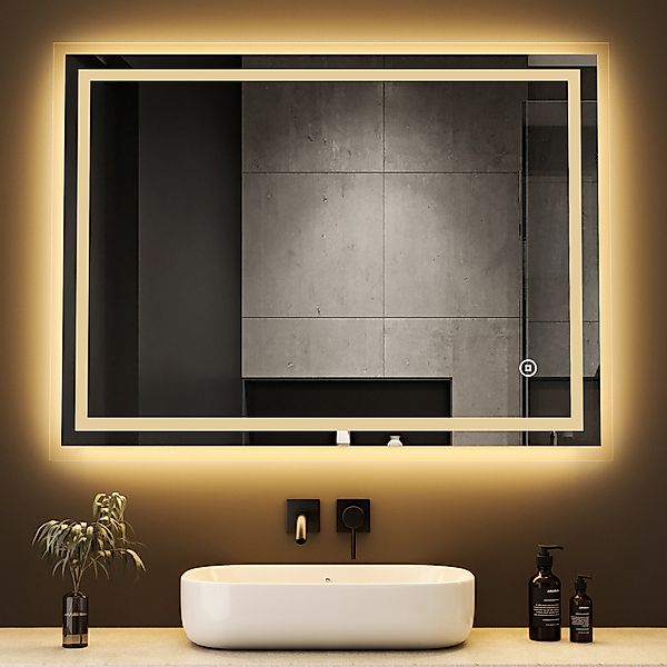 WDWRITTI Badspiegel Wandspiegel Led 80x60 3Lichtfarben günstig online kaufen