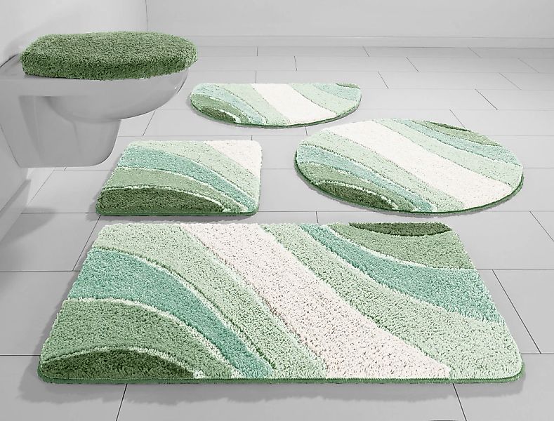 my home Badematte "Josie, Badvorleger, Badezimmer Teppich" Höhe 20 mm rutsc günstig online kaufen