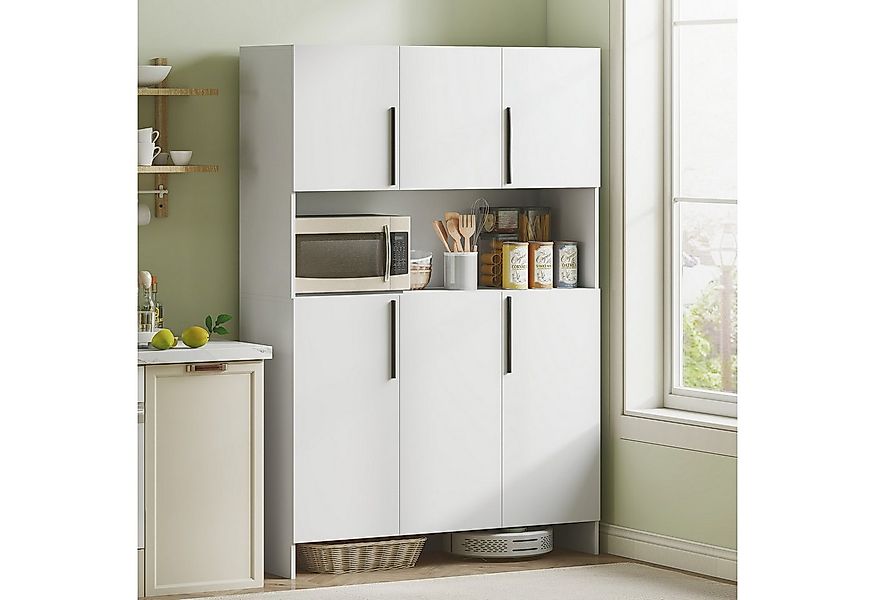 HOMCOM Küchenbuffet Küchenschrank mit Arbeitsplatte 4 Schränken geräuschlos günstig online kaufen