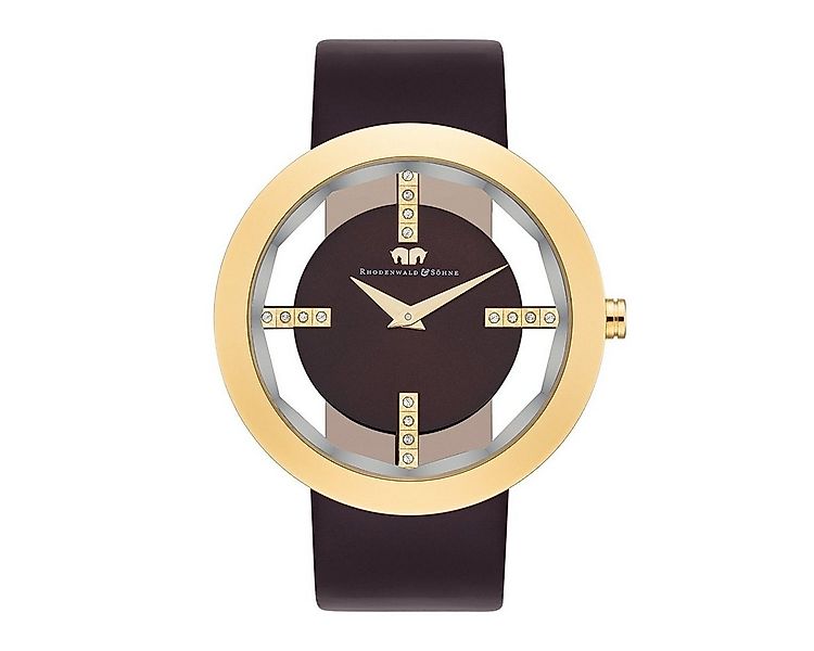 Rhodenwald & Söhne Quarzuhr Lucrezia dunkelbraun, aus Edelstahl günstig online kaufen